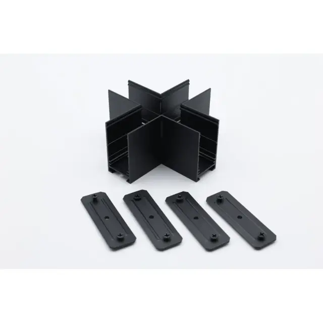 Соединитель Х-образный Aployt APL.0283.00.04 MAGNETIC TRACK 220 — черный