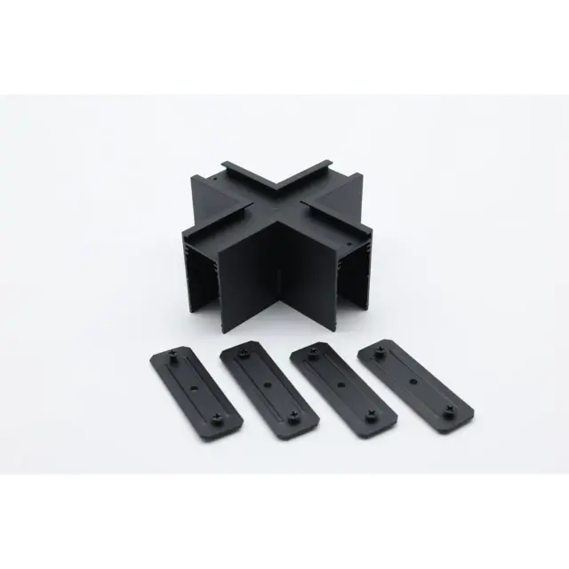 Соединитель Х-образный Aployt APL.0283.00.04 MAGNETIC TRACK 220 — черный, ракурс 4
