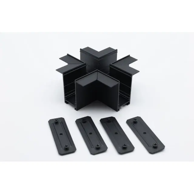 Соединитель Х-образный встраиваемый Aployt APL.0283.00.05 MAGNETIC TRACK 220 — черный