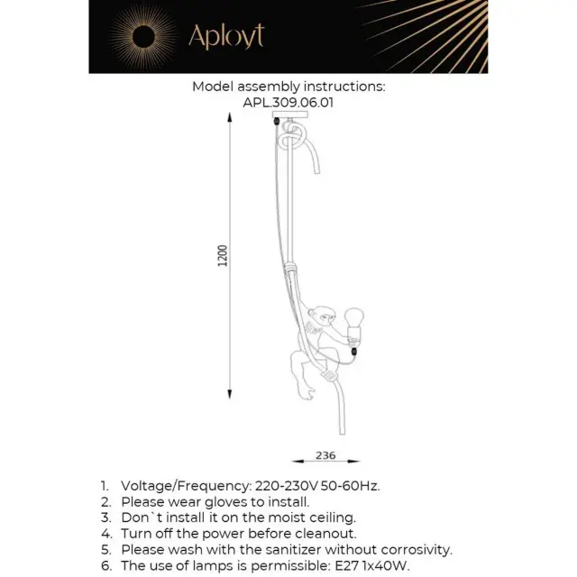 Светильник Aployt APL.309.06.01 MAGALI — белый, ракурс 15