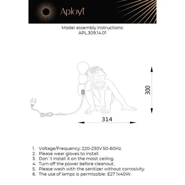 Настольная лампа Aployt APL.309.14.01 MAGALI — белый, ракурс 13