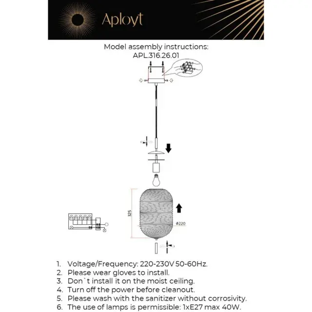 Светильник Aployt APL.316.26.01 MATTIA — хром, ракурс 12