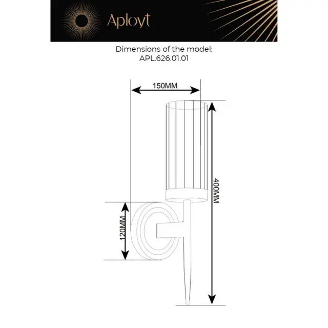 Бра Aployt APL.626.01.01 KLARISI — бронза, ракурс 18