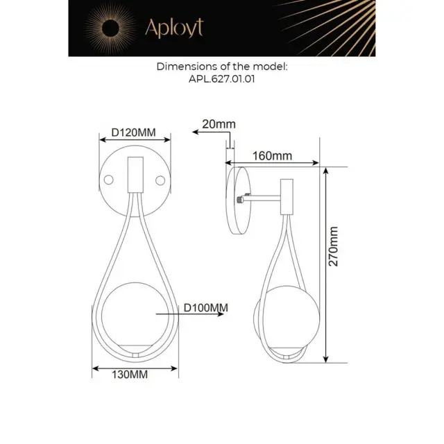 Бра Aployt APL.627.01.01 ENN — бронза, ракурс 17