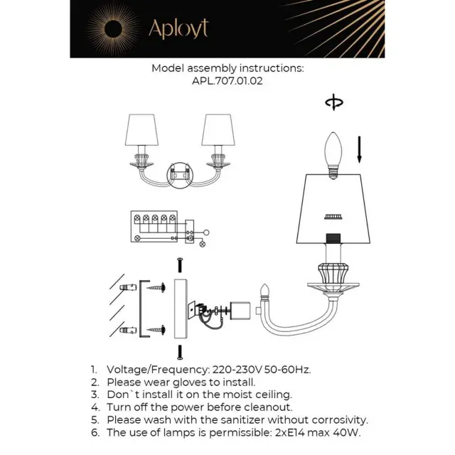 Бра Aployt APL.707.01.02 JULA — хром, ракурс 15