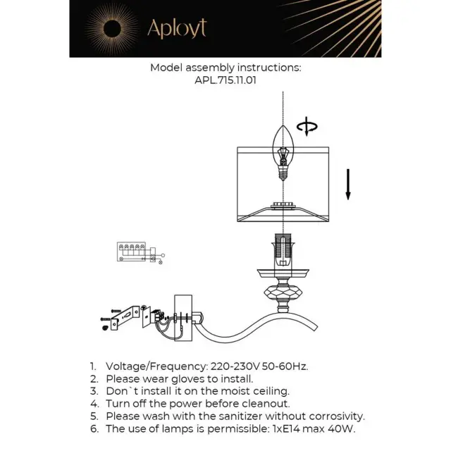 Бра Aployt APL.715.11.01 OKIN — золотой, ракурс 14