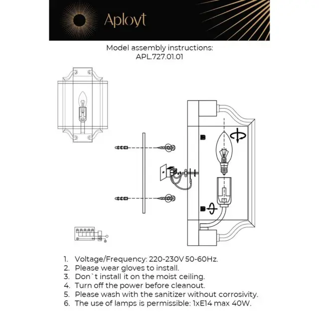 Бра Aployt APL.727.01.01 KAMILA — хром, ракурс 16