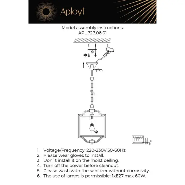 Светильник Aployt APL.727.06.01 KAMILA — хром, ракурс 19