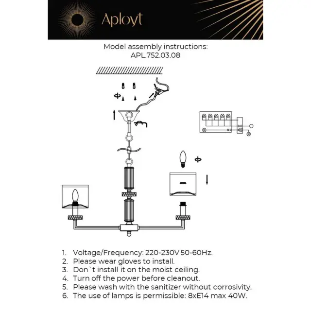 Люстра Aployt APL.752.03.08 EMELIN — хром, ракурс 18