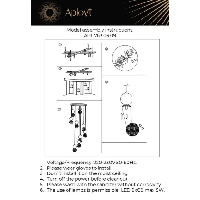 Светильник Aployt APL.763.03.09 VIOLET — хром, ракурс 19