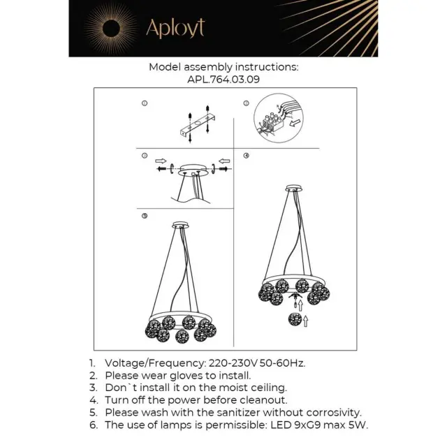 Светильник Aployt APL.764.03.09 OLA — бронза, ракурс 18