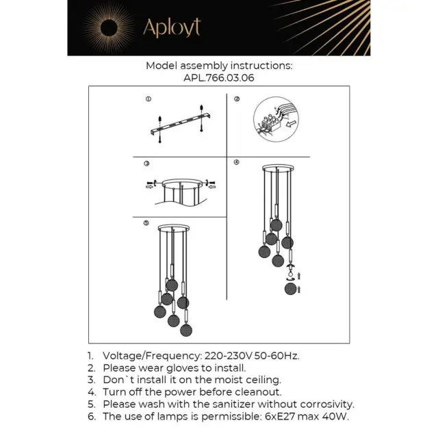 Светильник Aployt APL.766.03.06 SHANTAL — бронза, ракурс 18