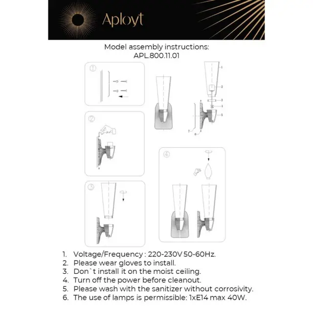 Бра Aployt APL.800.11.01 HLOYA — серебряный, ракурс 15