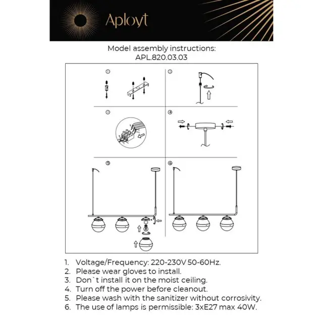 Светильник Aployt APL.820.03.03 LULU — бронза, ракурс 16