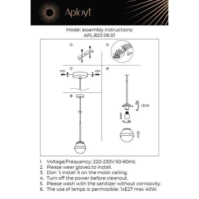 Светильник Aployt APL.820.06.01 LULU — бронза, ракурс 12