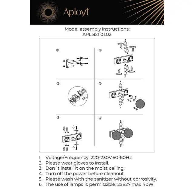 Бра Aployt APL.821.01.02 MELANI — хром, ракурс 16