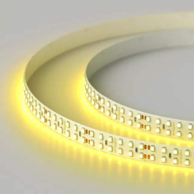 Светодиодная лента RT 2-5000 24V Yellow 2x2 (3528, 1200 LED, LUX), ракурс 4