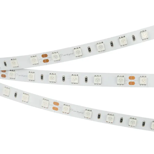Светодиодная лента RT-B60-10mm 24V Yellow (14.4 W/m, IP20, 5060, 5m)