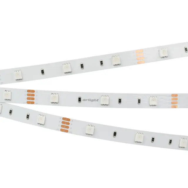 Светодиодная лента RT-B30-10mm 12V RGB (7.2 W/m, IP20, 5060, 5m), ракурс 5