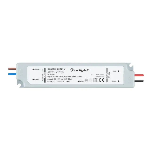 Блок питания ARPV-LV12035 (12V, 3.0A, 36W), ракурс 2