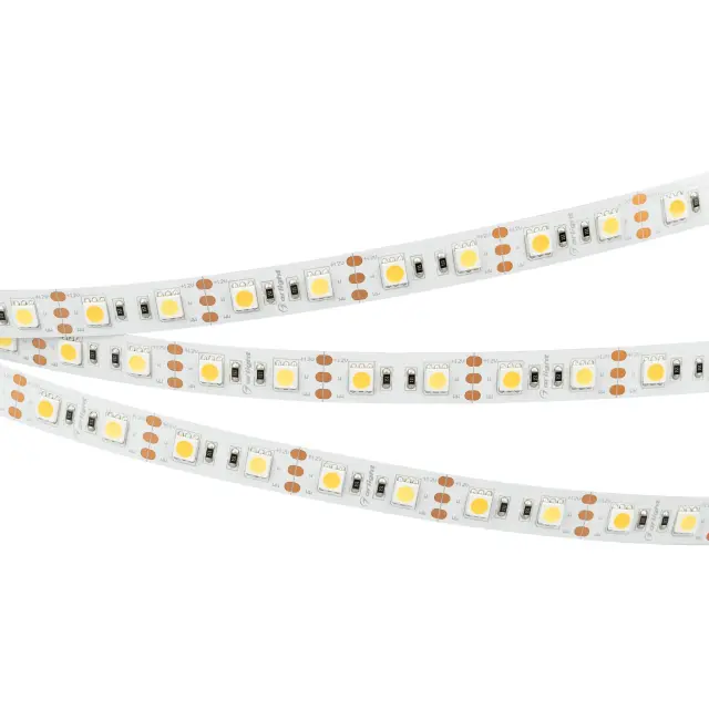Светодиодная лента RT-B60-12mm 12V White-MIX (14.4 W/m, IP20, 5060, 5m), ракурс 3