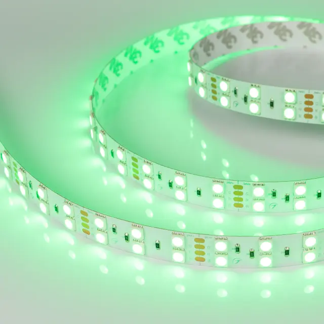 Светодиодная лента RT-B120-15mm 24V RGB (28.8 W/m, IP20, 5060, 5m)