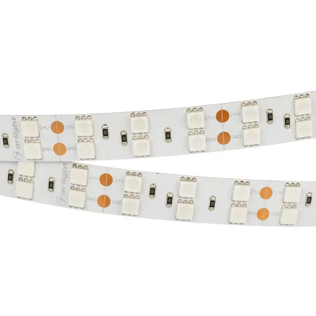 Светодиодная лента RT 2-5000 24V Yellow 2x2 (5060, 600 LED, LUX)
