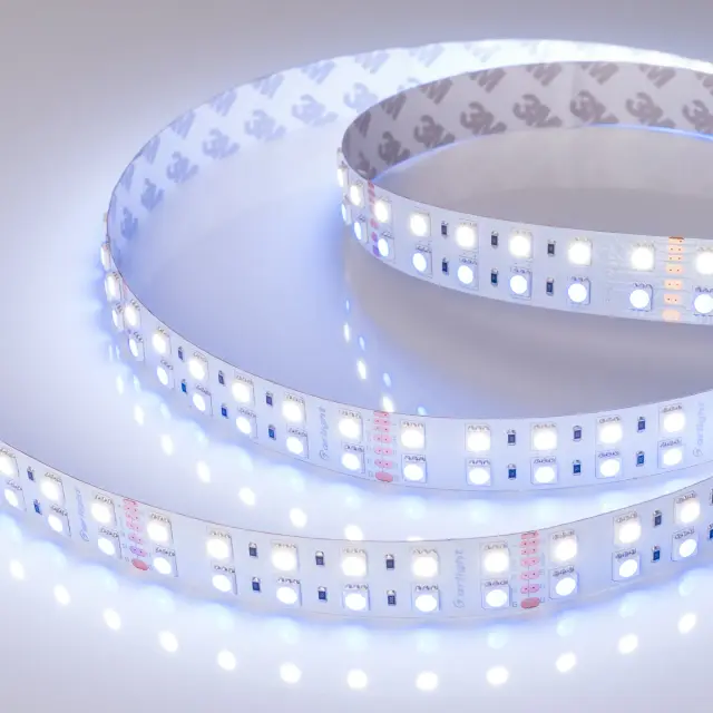 Светодиодная лента RT-B144-19mm 24V RGBW-White (32 W/m, IP20, 5060, 5m), ракурс 4