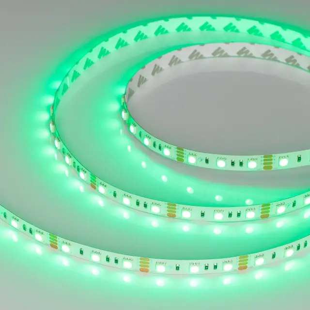 Светодиодная лента RT-B60-10mm 12V RGB (14.4 W/m, IP20, 5060, 5m)