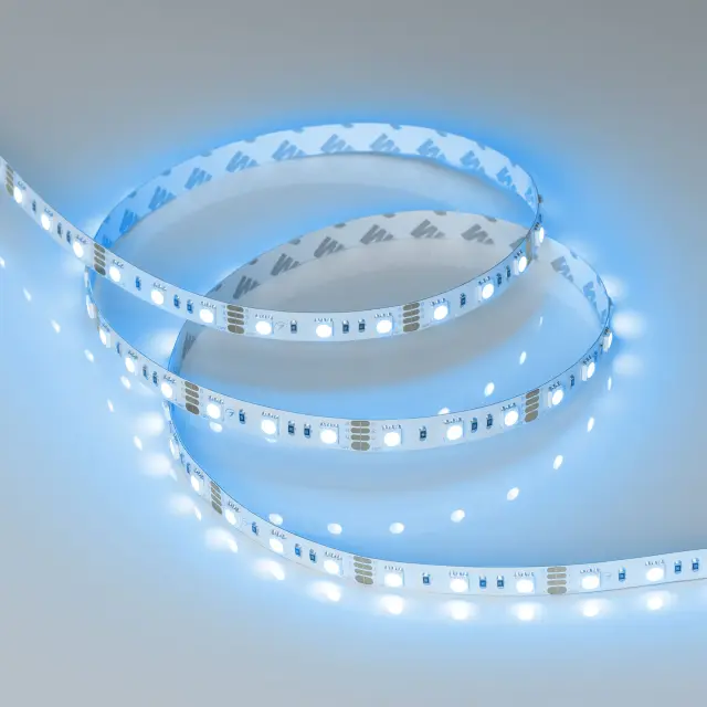 Светодиодная лента RT-B60-10mm 12V RGB (14.4 W/m, IP20, 5060, 5m), ракурс 5