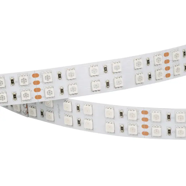 Светодиодная лента RT-B144-19mm 24V RGB (34.4 W/m, IP20, 5060, 5m), ракурс 5