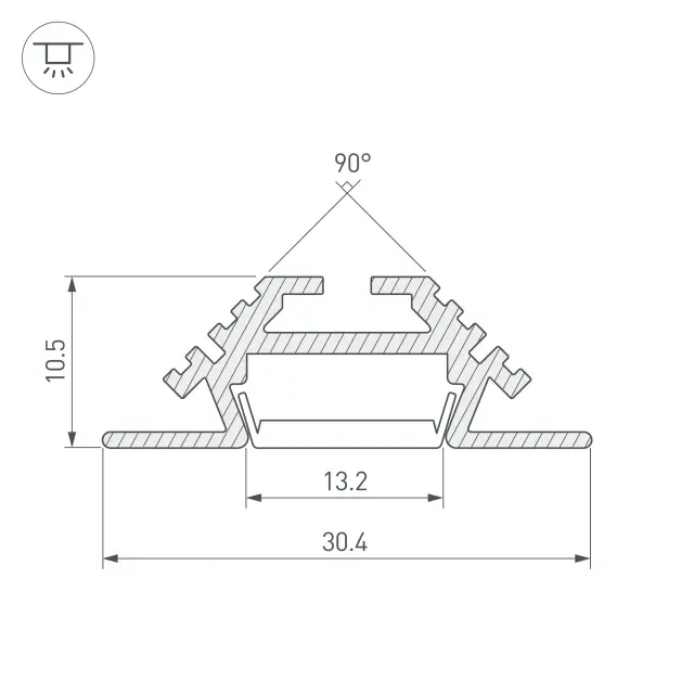 Профиль PHS-V-2000 ANOD, ракурс 3