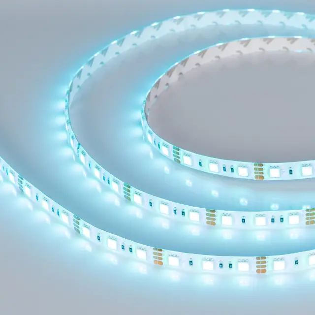 Светодиодная лента герметичная RTW-SE-B60-10mm 12V RGB (14.4 W/m, IP65, 5060, 5m), ракурс 4