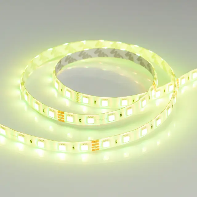 Светодиодная лента герметичная RTW-SE-B60-10mm 24V RGB (14.4 W/m, IP65, 5060, 5m), ракурс 3