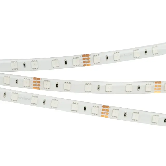 Светодиодная лента герметичная RTW-SE-B60-10mm 24V RGB (14.4 W/m, IP65, 5060, 5m), ракурс 4