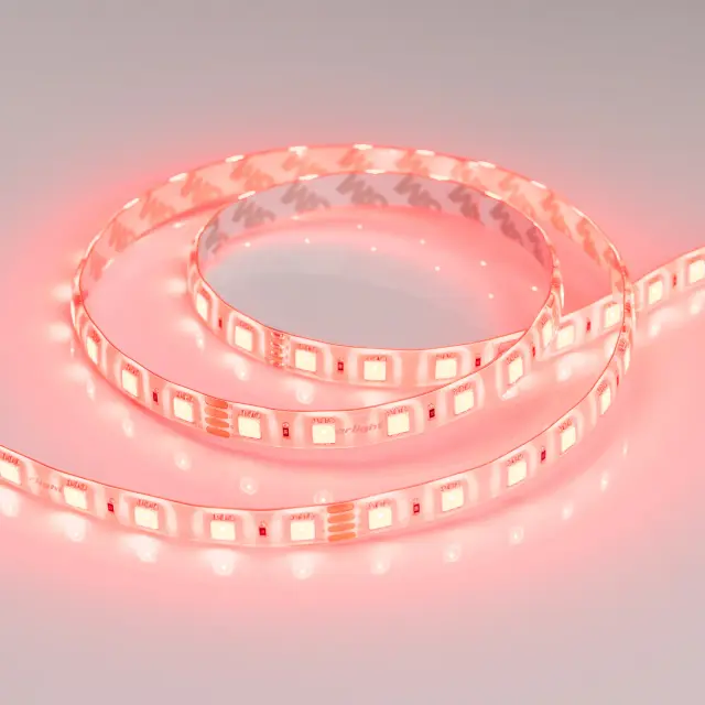 Светодиодная лента герметичная RTW-SE-B60-10mm 24V RGB (14.4 W/m, IP65, 5060, 5m), ракурс 5