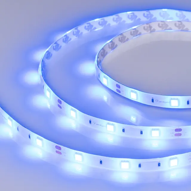 Светодиодная лента герметичная RTW-SE-B30-10mm 12V Blue (7.2 W/m, IP65, 5060, 5m), ракурс 2