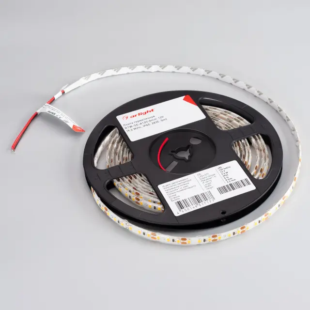 Светодиодная лента герметичная RTW-SE-A120-8mm 12V Day4000 (9.6 W/m, IP65, 2835, 5m), ракурс 2
