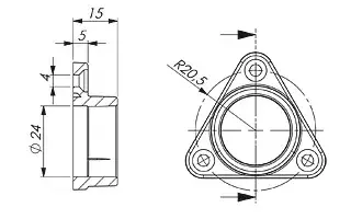 Держатель в шкаф для ALU-ROUND, ракурс 2