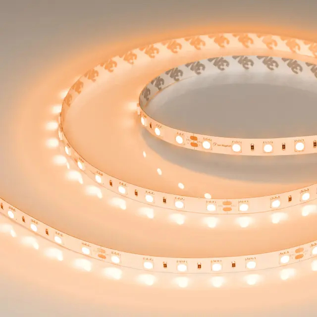 Светодиодная лента RT-B60-10mm 24V Orange (14.4 W/m, IP20, 5060, 5m), ракурс 3