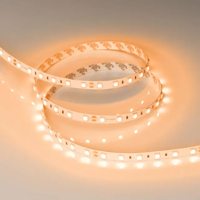 Светодиодная лента RT-B60-10mm 24V Orange (14.4 W/m, IP20, 5060, 5m), ракурс 4