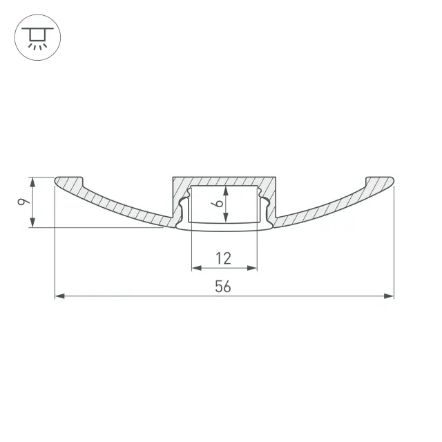 Профиль ARH-FLAT-2000 ANOD, ракурс 3