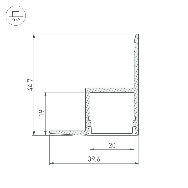 Профиль ARH-CEIL-2000 ANOD, ракурс 3