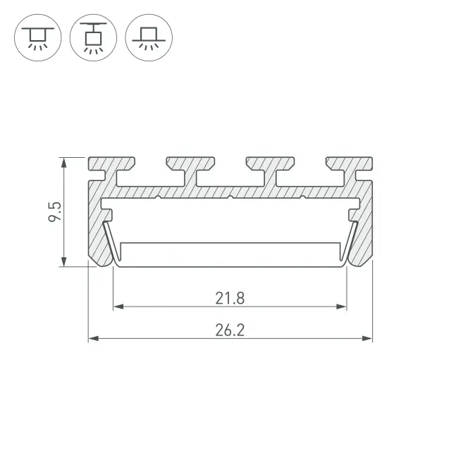 Профиль PLS-LOCK-2000 ANOD, ракурс 3
