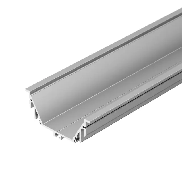 Профиль с экраном ALU-POWER-RW80F-2000 ANOD+FROST, ракурс 2
