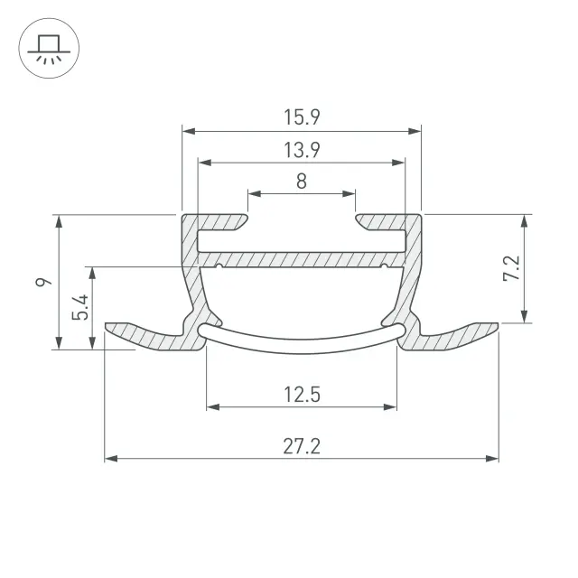 Профиль TK-F-2000 (CT) ANOD, ракурс 3