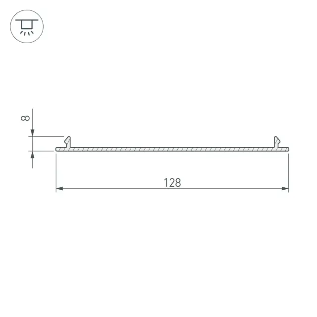 Профиль-верх TOP-LINIA140-С-2000 ANOD, ракурс 2