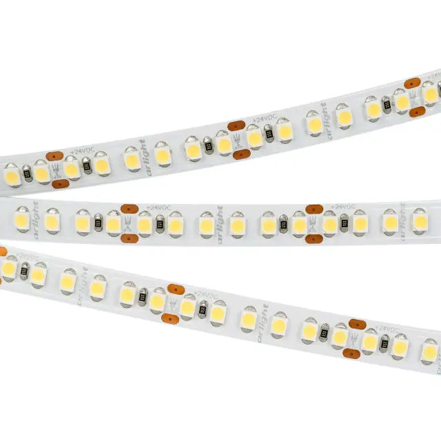 Светодиодная лента RT-A180-8mm 24V Warm2700 (14.4W/m, IP20, 3528, 5m), ракурс 2