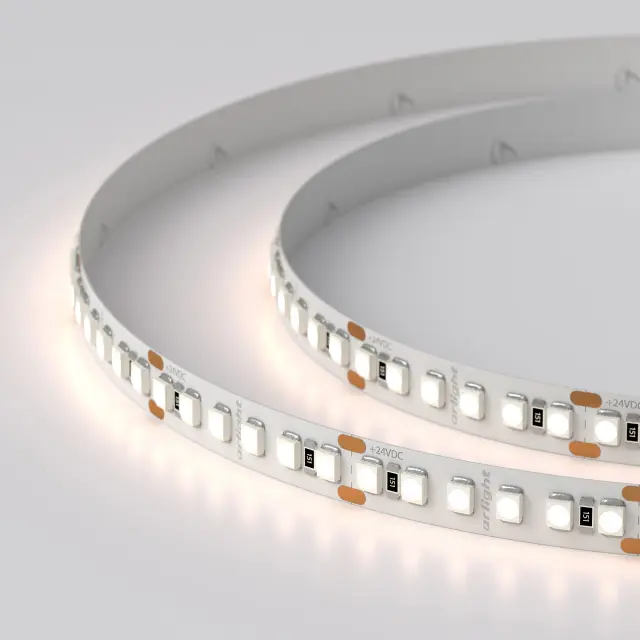 Светодиодная лента UL-A180-8mm 24V Warm2700 (14.4 W/m, IP20, 5m), ракурс 3