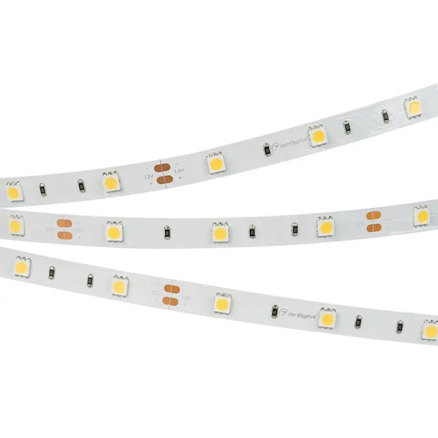 Светодиодная лента RT-B30-10mm 12V Warm2400 (7.2 W/m, IP20, 5060, 5m), ракурс 3